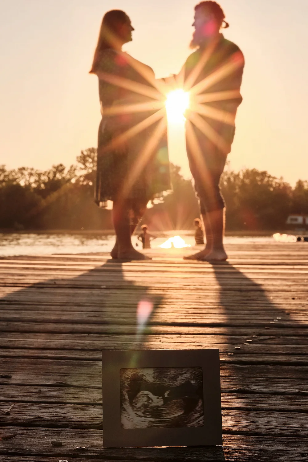 Sunsetshooting beim Babybauchshooting Weitmannsee
