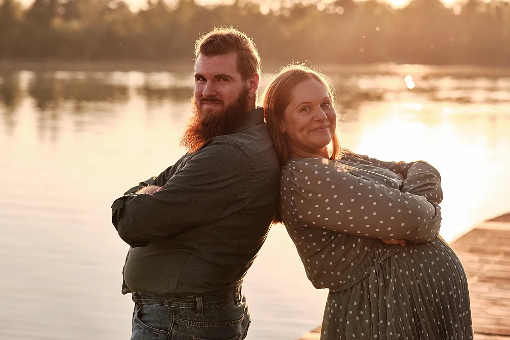Sunsetshooting beim Babybauchshooting Weitmannsee