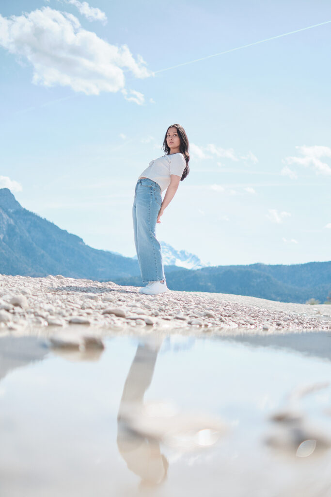 Forggensee Alpen Spiegelung Model